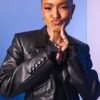 Divinity 2023 Karrueche Tran Black Leather Coat - Image 2
