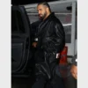 Drake Vaffanculo Black Leather Coat