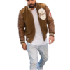Drake Suede Leather Varsity Jacket