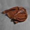 Brown Suede Bomber Jacket Mens - Image 9