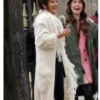 Ashley Park Emily In Paris White Fur Coat - Image 3