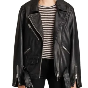 Camille Razat Emily In Paris Leather Jacket