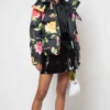 Lily Collins Emily In Paris Floral Hooded Jacket
