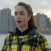 Emily In Paris Lily Collins Yellow Plaid Jacket - Image 2