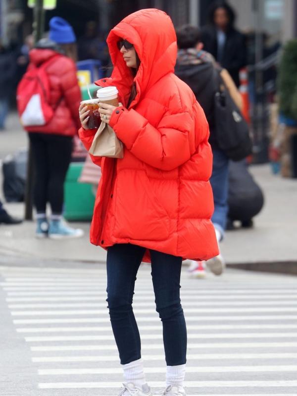 Emily Ratajkowski Puffer Jacket - Image 2