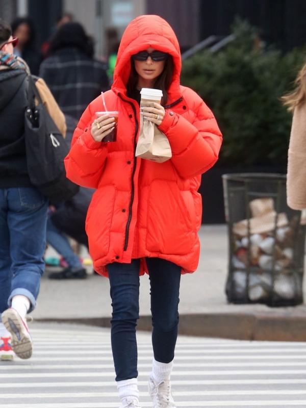 Emily Ratajkowski Puffer Jacket
