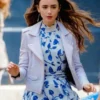 Emily in Paris Emily Cooper Motorcycle Leather Jacket