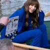 Lily Collins Emily in Paris S04 Blue Suit