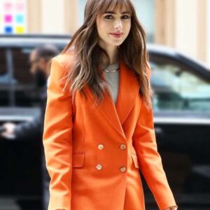 Emily In Paris S03 Lily Collins Orange Jacket