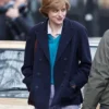The Crown Emma Corrin Blue Coat