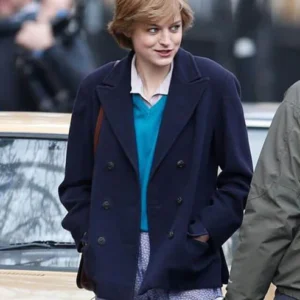 The Crown Emma Corrin Blue Coat