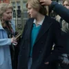 The Crown Emma Corrin Blue Coat