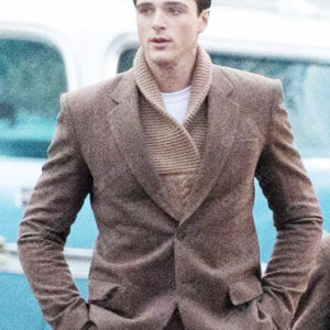 Priscilla 2023 Jacob Elordi Brown Blazer