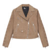 Women's Beige Suede Leather Jacket
