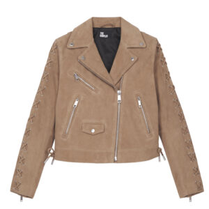 Women's Beige Suede Leather Jacket