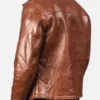 Men's Brown Sheepskin Leather Shearling Jacket