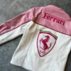 Ferrari Pink Leather Jacket - Image 4