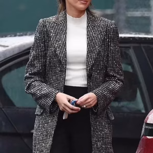 Fool Me Once Michelle Keegan Checkered Trench Coat