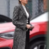 Fool Me Once Michelle Keegan Checkered Trench Coat - Image 2