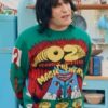GBBO S15 Noel Fielding Green Printed Sweater - Image 2