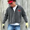 GV Gallery Raspberry Hoodie Grey