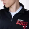 Chicago Bulls NBA Track Top Black Jacket - Image 3