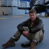 Glen-Powell-Devotion-Tom-Hudner-Brown-Leather-Jacket