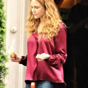 The Undoing Nicole Kidman Maroon Shirt