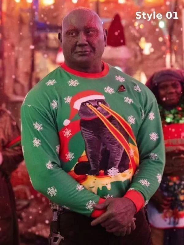The Guardians of the Galaxy Holiday Special Drax Christmas Sweater