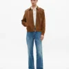 Men's Camel Suede Leather Jacket