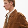 Men's Camel Suede Leather Jacket - Image 3