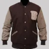 Handmade Hotline Miami Jacket - Payday 2 Brown B logo Varsity Cosplay Costume