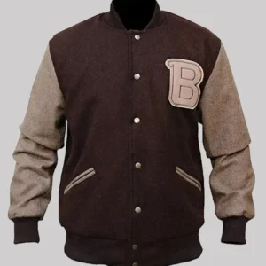 Handmade Hotline Miami Jacket - Payday 2 Brown B logo Varsity Cosplay Costume