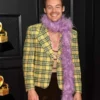 Grammys Harry Styles Checked Blazer