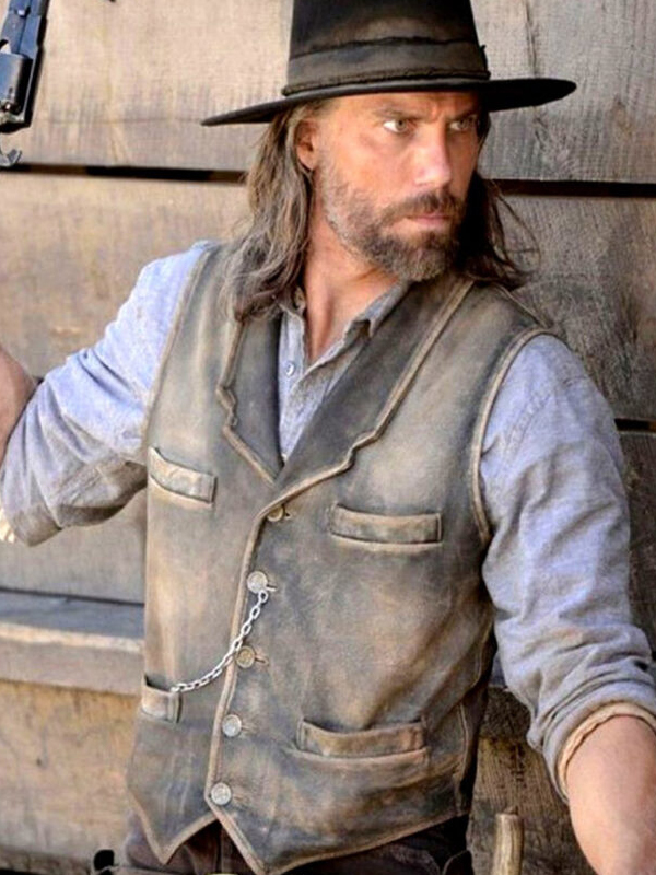 Hell on Wheels Anson Mount Leather Vest
