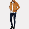 Brown Suede Leather Jacket Men's