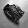 Men’s Highschool Fashion Black Leather Jacket