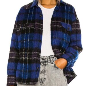 Home For Christmas Johanne Blue Plaid Jacket