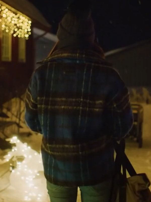 Home For Christmas Johanne Blue Plaid Jacket - Image 6