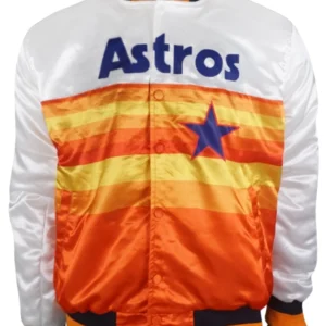 Houston Astros White and Orange Star Jacket