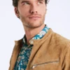 Mens Light Brown Suede Jacket - Image 4
