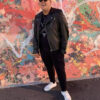 Quilted Leather Moto Jacket Mens - Image 15