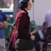 Indiana Jones 5 Phoebe Waller-Bridge Bugundy Coat