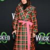 Idina Menzel Plaid Coat
