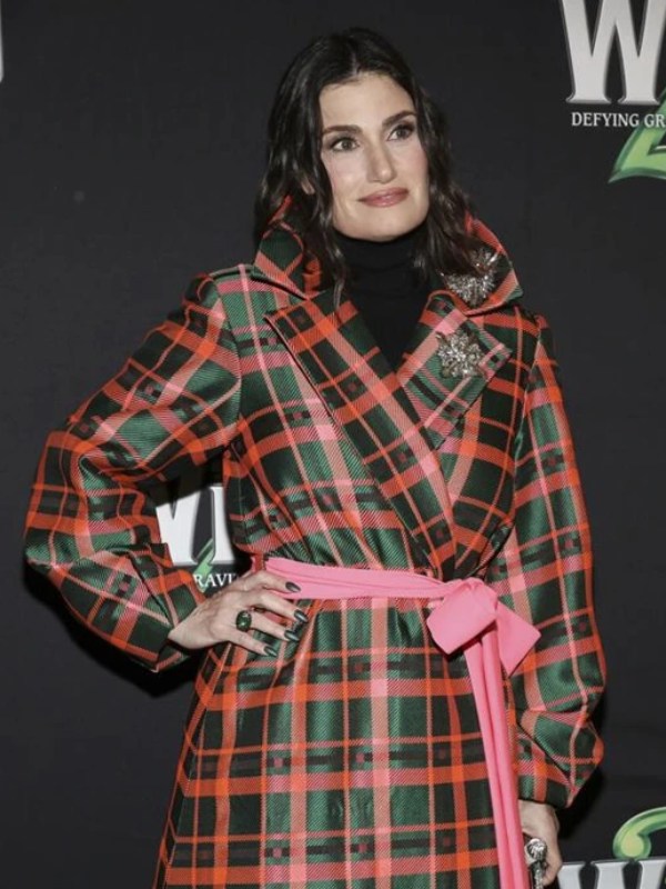 Idina Menzel Plaid Coat - Image 2