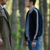Alexander Calvert Supernatural S15 Blue Bomber Jacket - Image 3