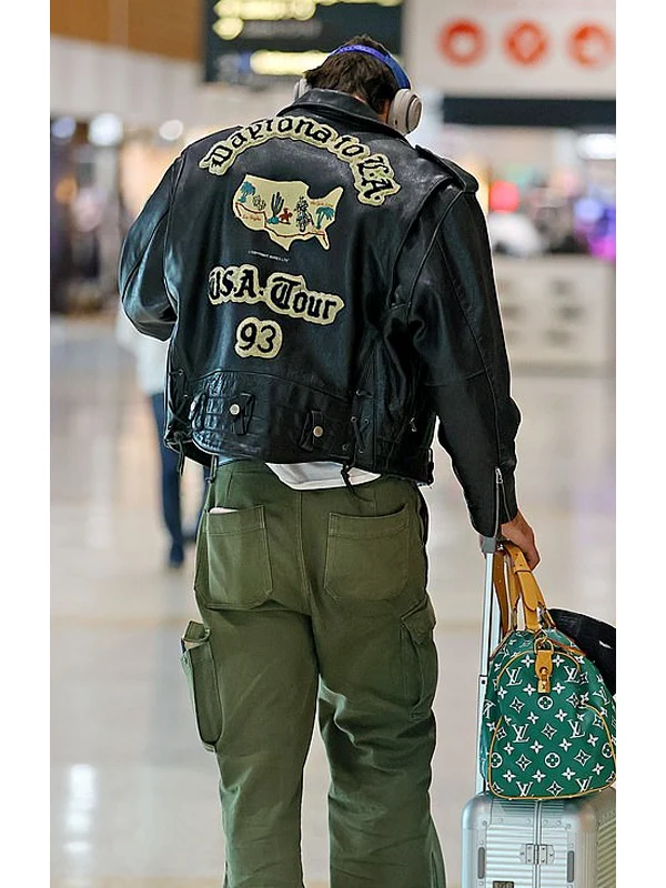 Avirex Daytona to L.A Jacob Elordi Leather Jacket
