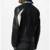 Jalen Hurts Louis Vuitton Leather Mix Biker Jacket