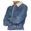 Jefferson White Yellowstone Denim Sherpa Jacket