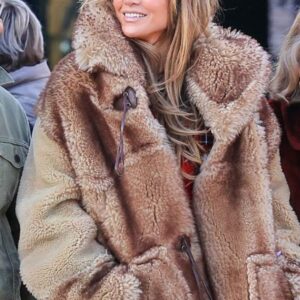 Jennifer Lopez Faux Fur Coat